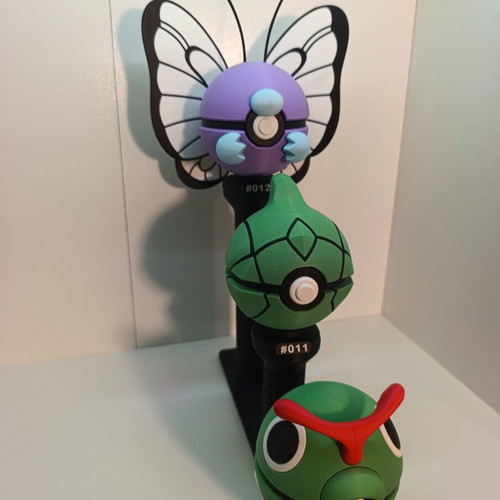Pokémon Evolution Line Pokéball Clicker Set Caterpie Metapod Butterfree new