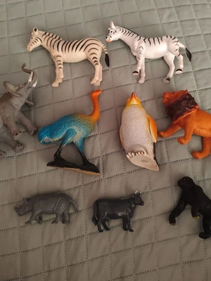 Plastic animal figures used set