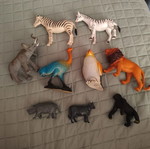 Plastic animal figures used set
