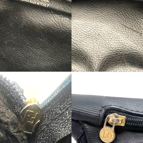 Fendi classic striped vintage belt bag used, gray
