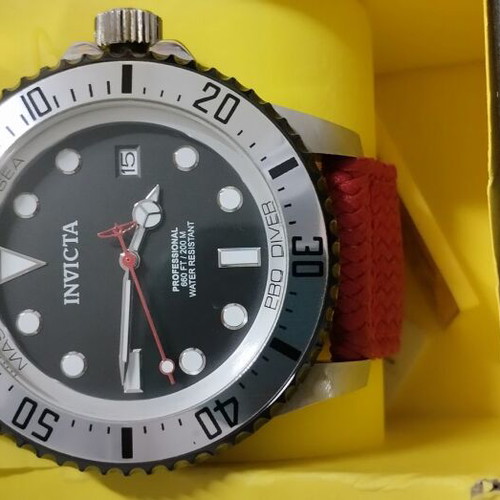 Invicta Pro Diver Automatic men's watch, black and red, 44mm, 20ATM