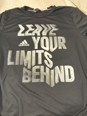 Adidas short-sleeve shirt like new, black, size M