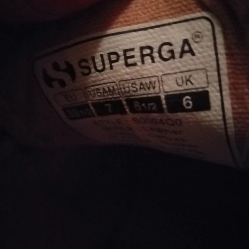 Superga women's leather shoes with double sole, like new, size 39.5, dusty pink