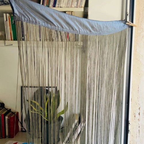 Curtain with fringes and adjustable rod, Leroy Merlin