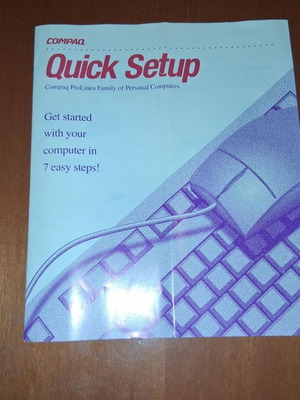 Compaq Quick Setup manual used
