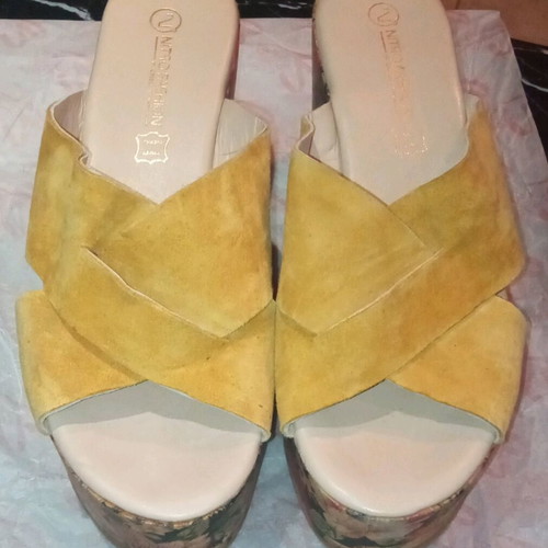 Nitro Fashion platforms new, suede leather, size 40, yellow