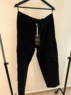Unisex POP-CORN LOVER Cargo Trousers Μαύρο καινούργιο, Nadia Rapti μέγεθος L