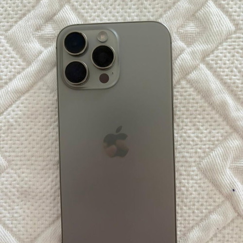 iPhone 16 Pro Max 256 GB silver with charger and case