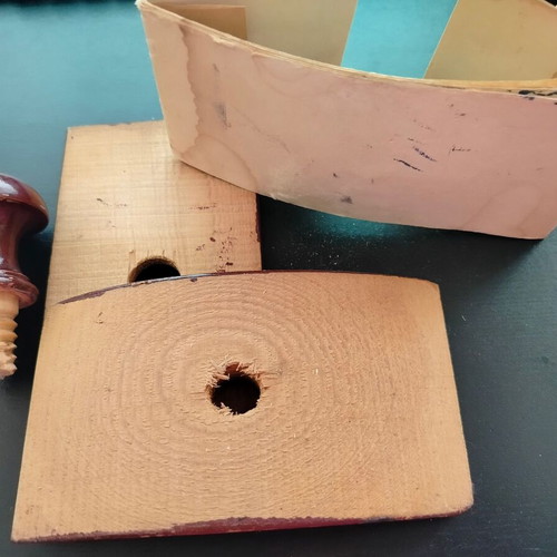 Vintage wooden blotter used with stains and marks