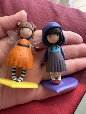 Girlies figures set of two like new with coaster gift