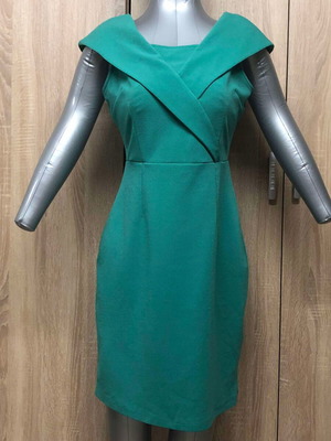 green emerald velvet dress Pre-Order - Avon Swing Dress in Sage Green main image 1
