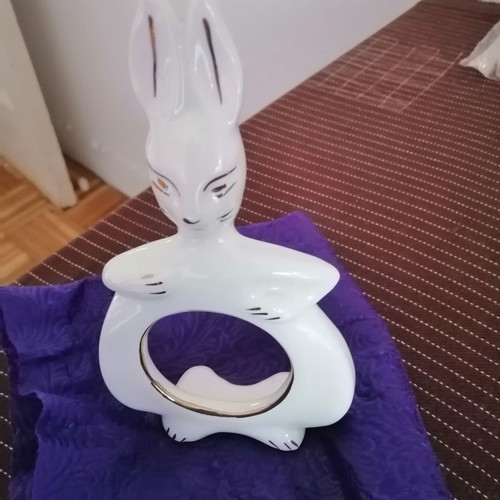Decorative rabbit white medium size new