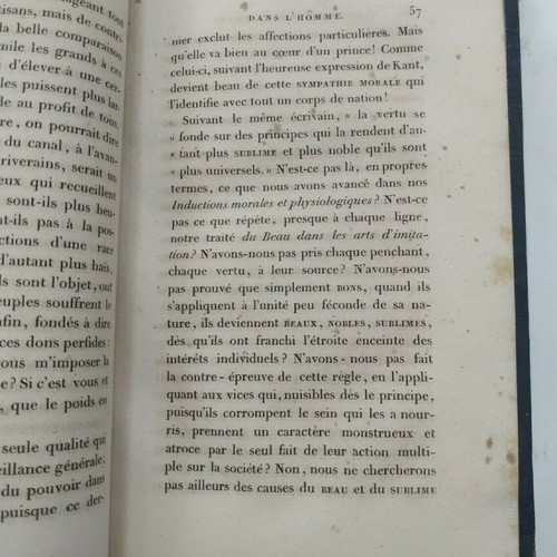 Philosophy Book Examen Philosophique sur le Beau et le Sublime 1823