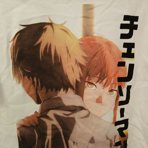 Bershka x Chainsaw Man Anime Graphic T-Shirt Size M like new