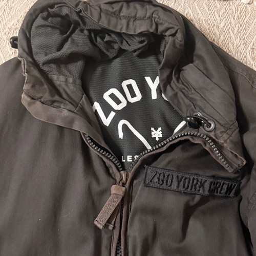 Zoo York jacket used, brown, with hidden hood