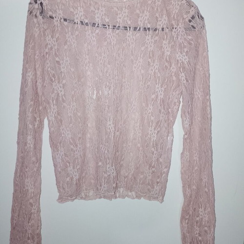 Stradivarius transparent lace blouse new, small size, pink
