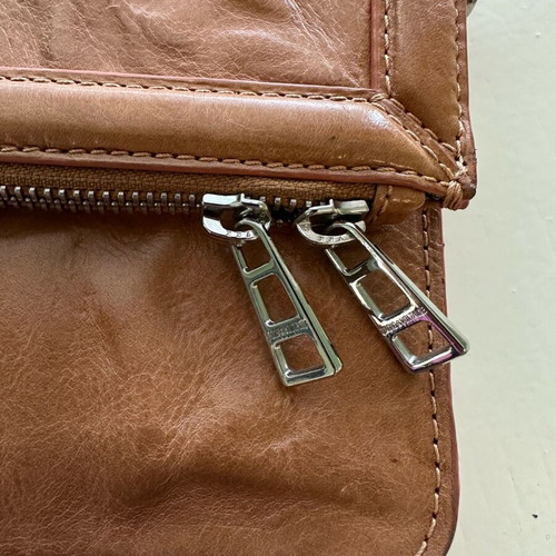 Zadig & Voltaire crossbody bag leather rock novel sunset light brown like new
