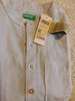 Benetton children's blouse new, blue, size 128 cm