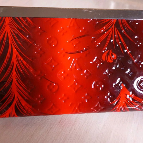 Red patent leather wallet bag like new