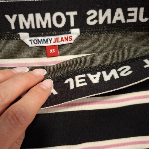 Tommy Hilfiger set skirt and blouse new, size XS, black and pink