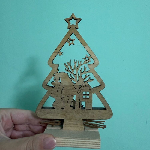 Christmas wooden decoration like new with Santa Claus