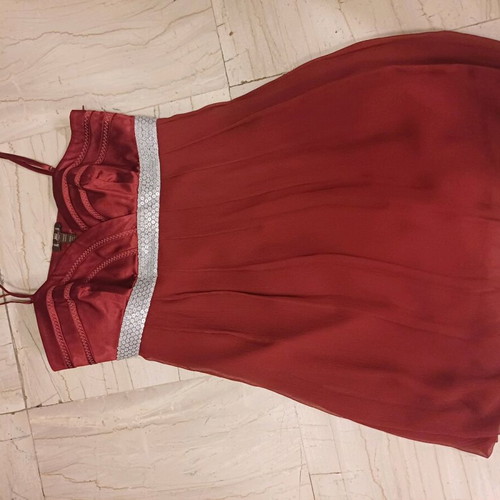 JLo dress evening silk midi size medium to large like new red