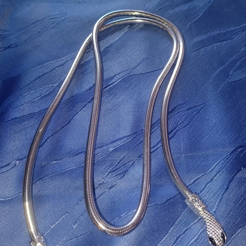 Vintage multipurpose snake necklace silver, like new