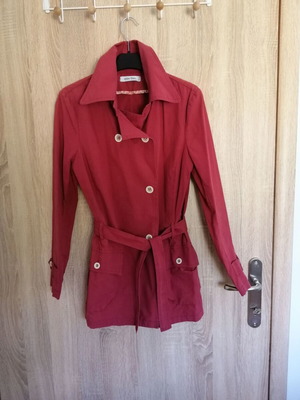 Selestino trench coat size S used, burgundy