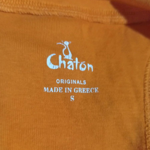 Chaton summer women's orange top, size S
