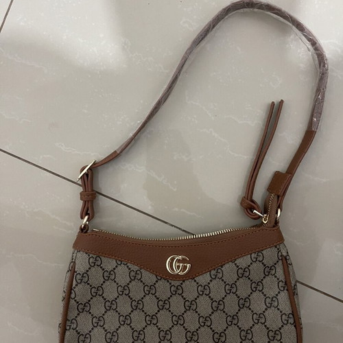 Shoulder bag new, brown and beige