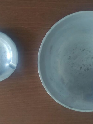Tin useful items used, set of 2 pieces