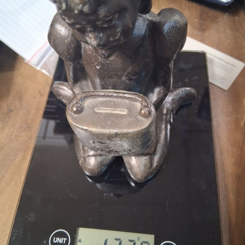 Art Deco sculpture signed, numbered, used