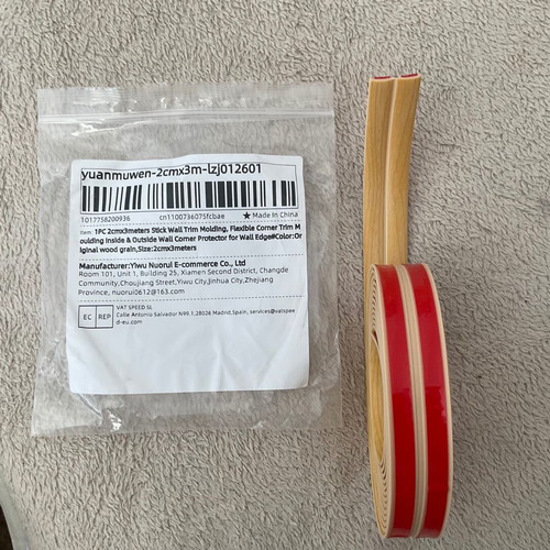 PVC corner strip 2 cm x 3 m with original wood grain, new