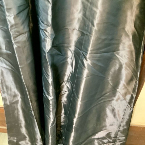 Monsoon evening set long satin backless dress with shawl like new brown