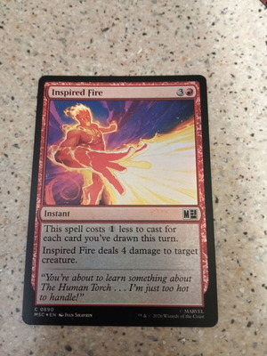 Magic the Gathering Inspired Fire foil κάρτα