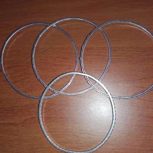 Bracelets benga pink and purple new, set of 4 pieces