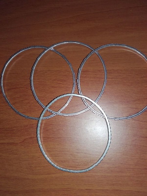Bracelets benga pink and purple new, set of 4 pieces