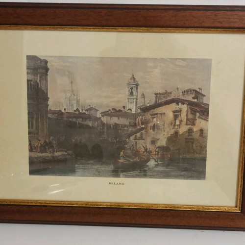 Milan framed art print with wooden frame