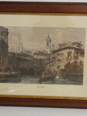 Milan framed art print with wooden frame