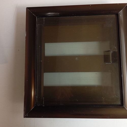 Electrical metal flush panel covers and rails 2-row set like new