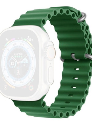 Ocean Band Wave Silicone Strap Apple Watch 38/40/41mm Green New