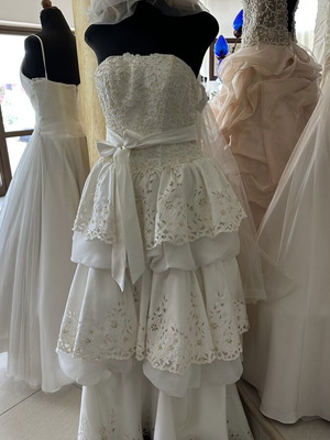 Vintage wedding dress new, beige, size L