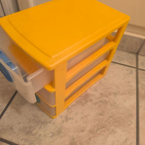 Plastic organizer case with drawers like new