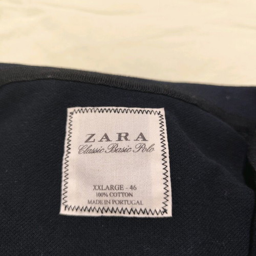 Zara men's short-sleeve shirt new, black, XXL
