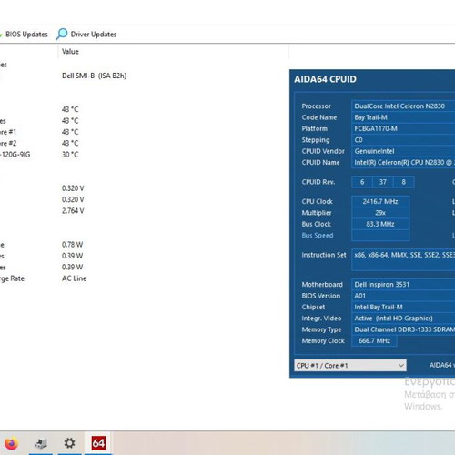 Dell Inspiron 15-3531 laptop, Intel Celeron, 4GB RAM, 120GB SSD