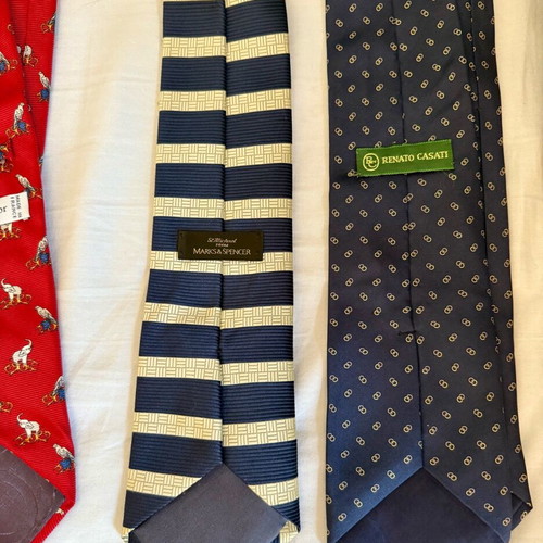 Ties various used, pack of 10, vintage decade styles