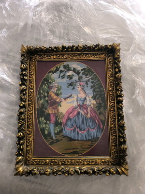 Handmade embroidered painting like new