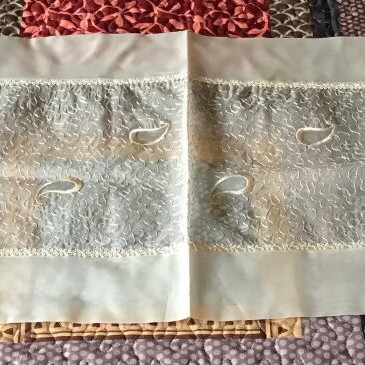 Vintage silk beige Soufli table runner new for long table