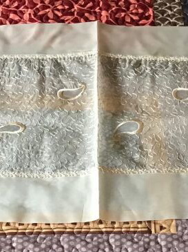 Vintage silk beige Soufli table runner new for long table