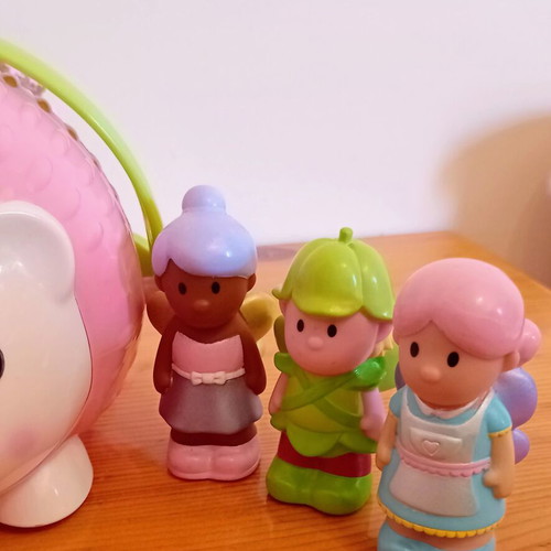 Happyland Wobble Along Hedgehog toy with 8 fairy figures like new